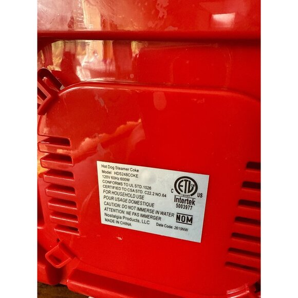 Coca-Cola Nostalgia Hot Dog and Bun Steamer Warmer - Picture 9 of 16